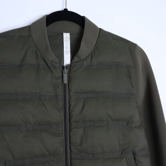 LULULEMON Reversible Down Around Bomber Jacket Armory 800 Down Fill Women's 6 - Picture 6 of 11